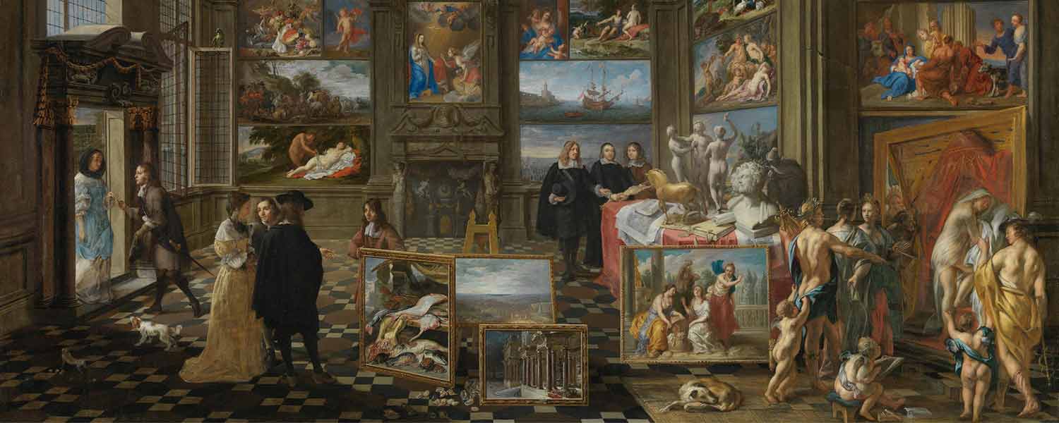 Titelbild: Gemälde - Ansicht einer Gemäldegalerie