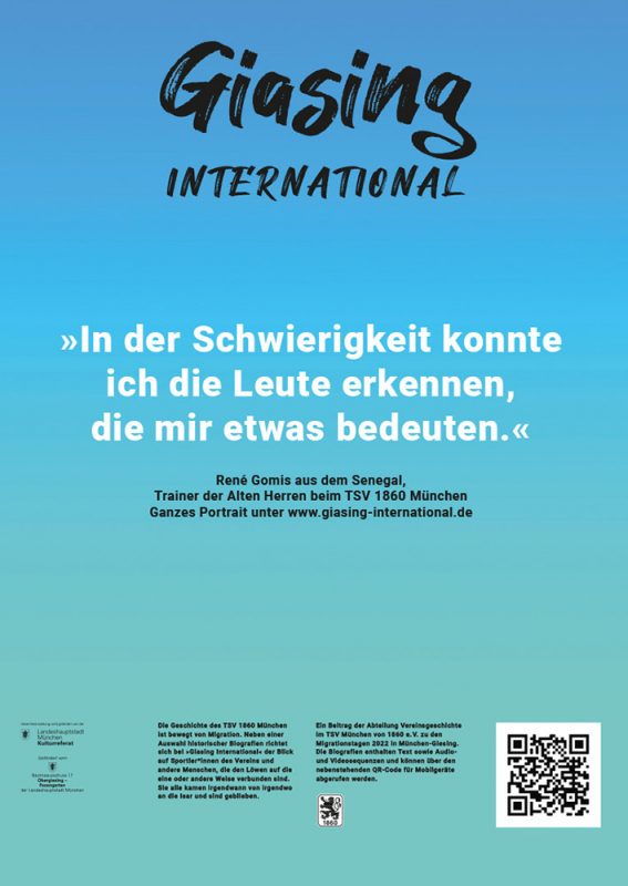 Giasing International Plakat René Gomis
